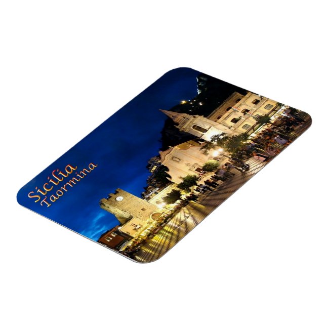 Italien - Sizilien - Taormina Nachts - Magnet (Linke Seite)