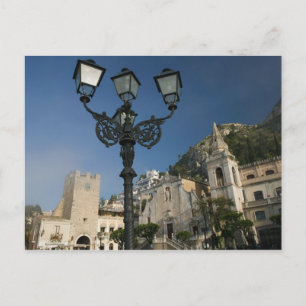 ITALIEN, Sizilien, TAORMINA: Piazza iX Aprile, San Postkarte