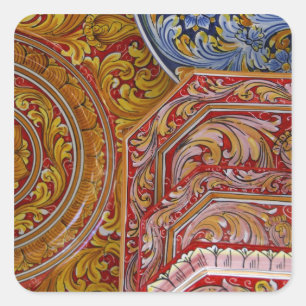 Italien, Sizilien, Taormina. Traditionell 2 Quadratischer Aufkleber