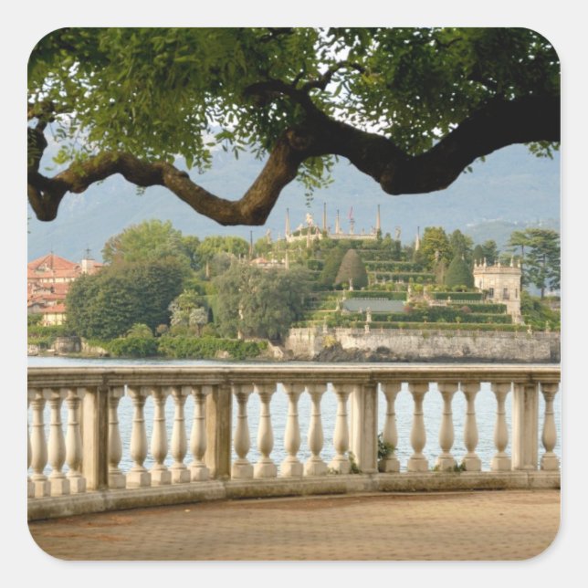 Italien, Stresa, Langensee, Isola Bella Quadratischer Aufkleber (Vorderseite)