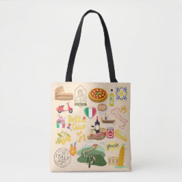 Italien Symbole für Reisende Tasche