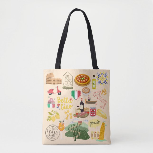 Italien Symbole für Reisende Tasche (Vorderseite)