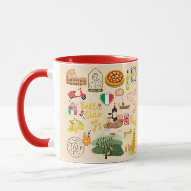 Italien Symbole für Reisende Tasse (Links)