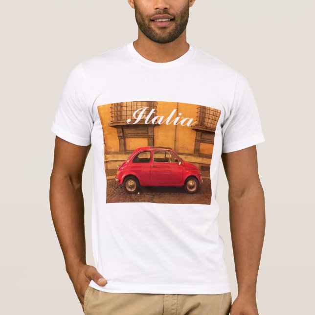 Italien-T - Shirt - Vintager Fiat 500 (Vorderseite)