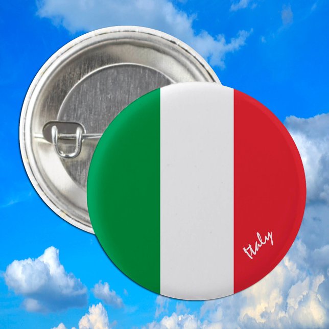 Italien-Taste, patriotische italienische Flaggenmo Button (Von Creator hochgeladen)