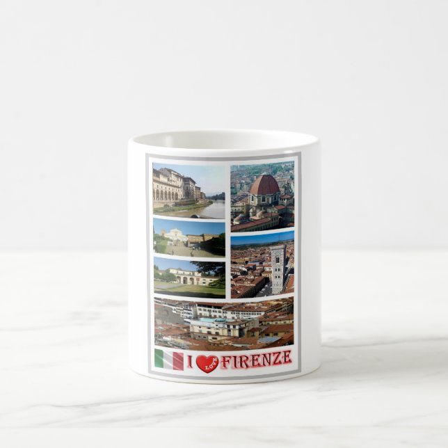 Italien - Toskana - Florenz - I Liebe - Kaffeetasse (Mittel)