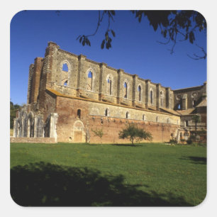 Italien: Toskana, Massa Marittima, San Galgano Quadratischer Aufkleber