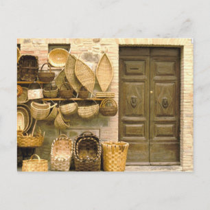 Italien, Toskana, Montalcino. Korb Postkarte