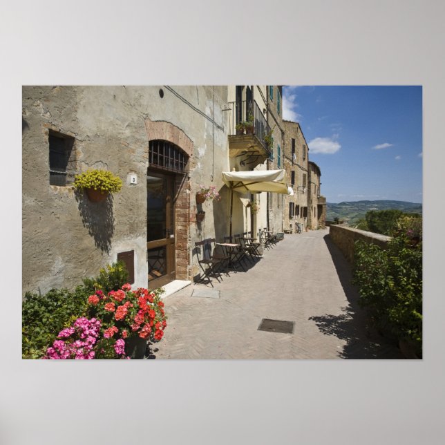 Italien, Toskana, Pienza. Umweg Poster (Vorne)
