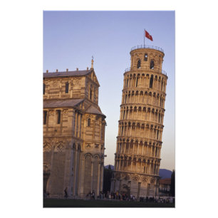 Italien, Toskana, Pisa Schiefer Turm von Pisa und Fotodruck