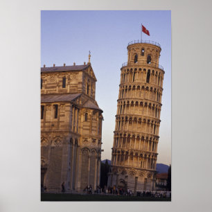 Italien, Toskana, Pisa Schiefer Turm von Pisa und Poster