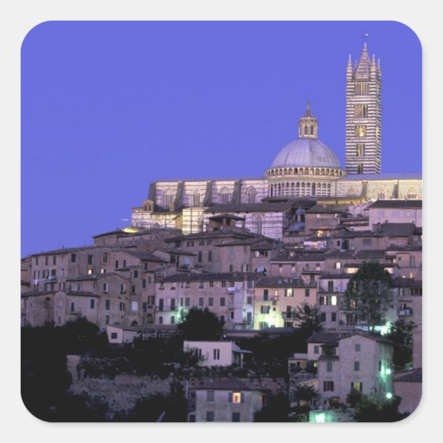 Italien, Toskana, Siena. C. Duomo und Quadratischer Aufkleber (Vorderseite)