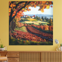 Italien Toskana Weinberg Premium Leinwand