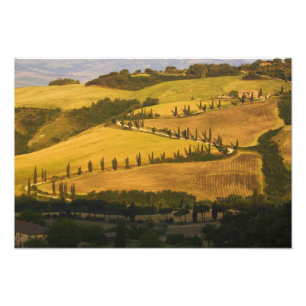 Italien, Toskana, ZigZag-Straße in der Toskana. Fotodruck