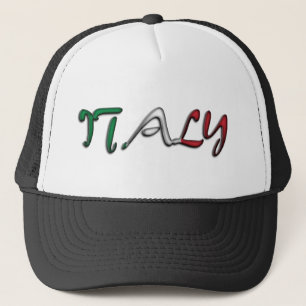 Italien Typografie Land Flaggenfarben Truckerkappe