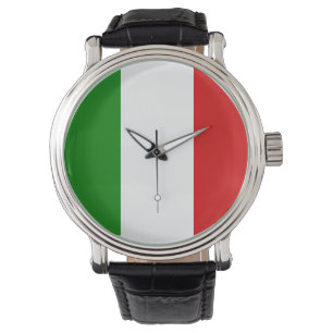 Italien-Uhr - die Flagge von Italien Armbanduhr