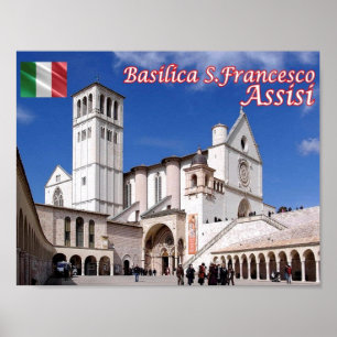 Italien - Umbrien - Assisi - Basilica San Francesc Poster