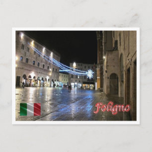Italien - Umbrien - Foligno - Republik Platz - Postkarte