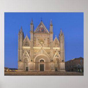 Italien, Umbrien, Orvieto, Dom von Orvieto Poster