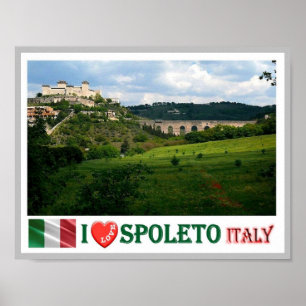 Italien - Umbrien - Spanien - I Liebe - Poster