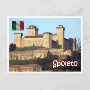 Italien - Umbrien - Spoleto - Rocca Albonoziana - Postkarte