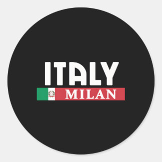 Italien und die italienische Stadt Mailand Runder Aufkleber