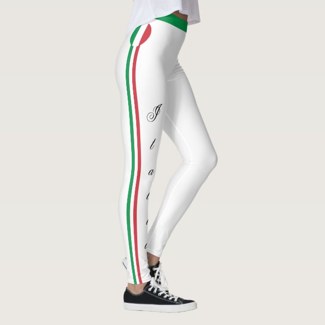 Italien und Italienische Fahnen, Reise-/Sportfans  Leggings (Rechts)