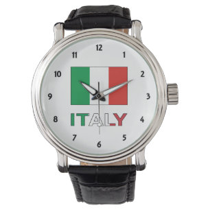 Italien und italienische Flagge Armbanduhr