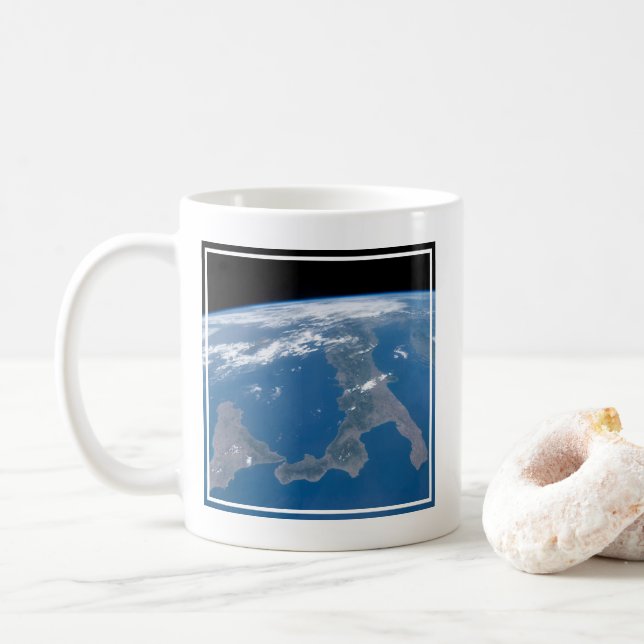 Italien und seine Insel Sizilien. Kaffeetasse (Mit Donut)