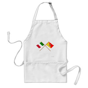 Italien und Sicilia gekreuzte Flaggen Schürze