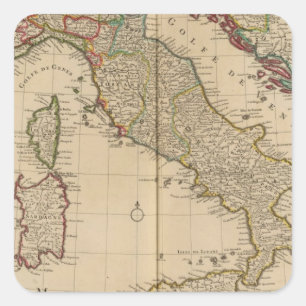 Italien und Slowenien Quadratischer Aufkleber