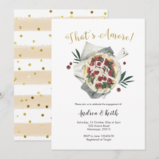 Italien : une invitation plus Fiançailles (Devant / Derrière)