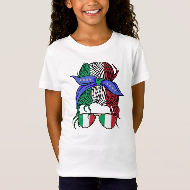 Italien: Unordnung mit italienischer Flagge T-Shirt (Vorderseite)