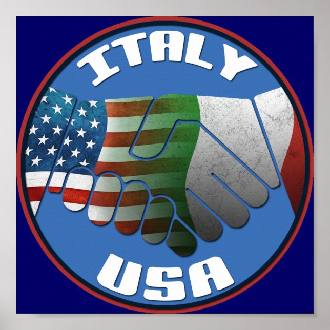 Italien USA Friendship Poster (Vorne)