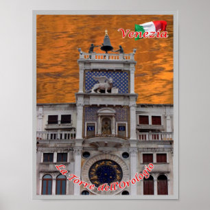 Italien - Venedig - Der Uhrturm - Poster