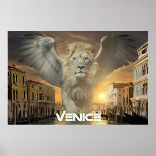 ITALIEN - VENEDIG - GEFLÜGELTER LÖWE POSTER