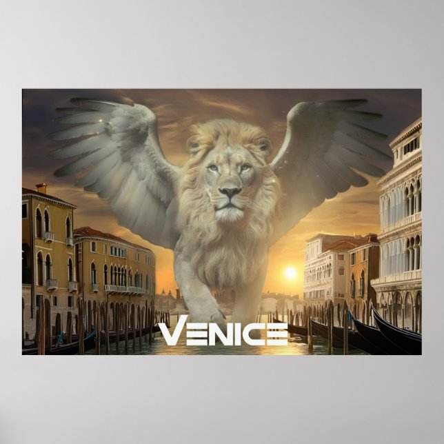 ITALIEN - VENEDIG - GEFLÜGELTER LÖWE POSTER (Vorne)