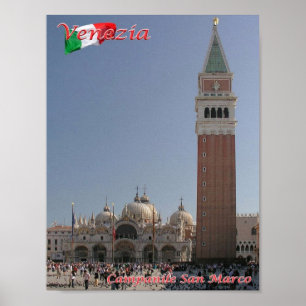 Italien - Venedig - Glockenturm San Marco - Poster