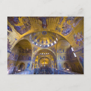 Italien, Venedig. Innenraum der Kathedrale von St. Postkarte