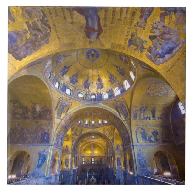 Italien, Venedig. Inneres der St. Marks Kathedrale Fliese (Vorderseite)