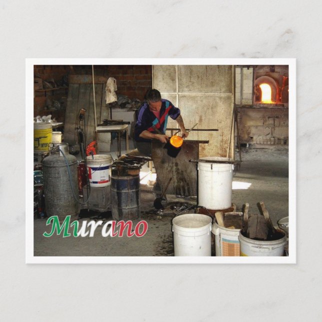 Italien - Venedig - Ofen Murano - Postkarte (Vorderseite)