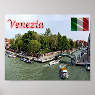 Italien - Venedig - Rio Novo - Giardini Papadopoli Poster