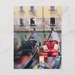 Italien, Venedig, Selektiver Fokus auf Gondel in d Postkarte