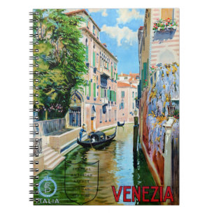Italien Venedig Vintage Reiseplaner restauriert Notizblock