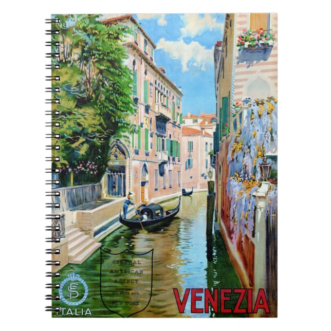 Italien Venedig Vintage Reiseplaner restauriert Notizblock (Vorderseite)