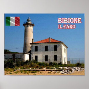 Italien - Venetien - Bibione - Leuchtturm - Poster