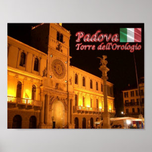 Italien - Venetien - Padova - Uhrturm - Poster