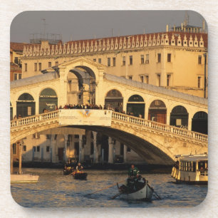 Italien, Venetien, Venedig, Canal Grande und Rialt Getränkeuntersetzer