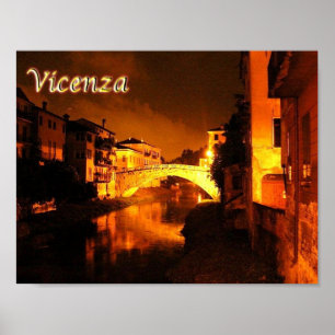 Italien - Venetien - Vicenza - Brücke San Michele Poster