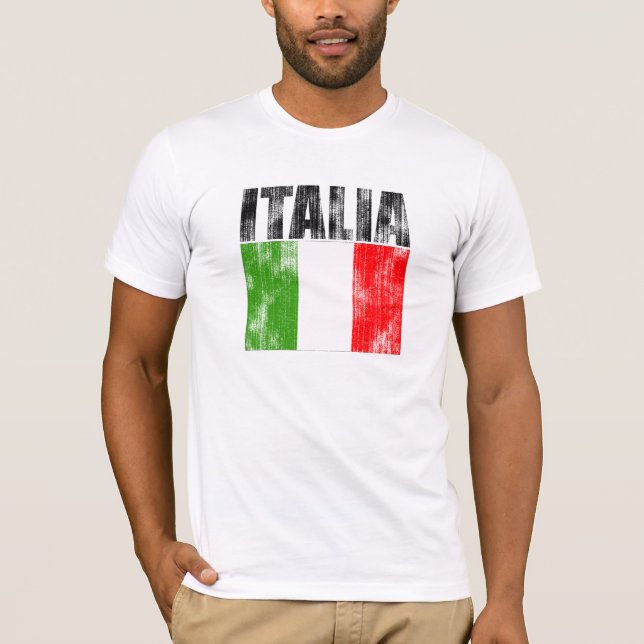 Italien verblaßte Art T - Shirt (Vorderseite)